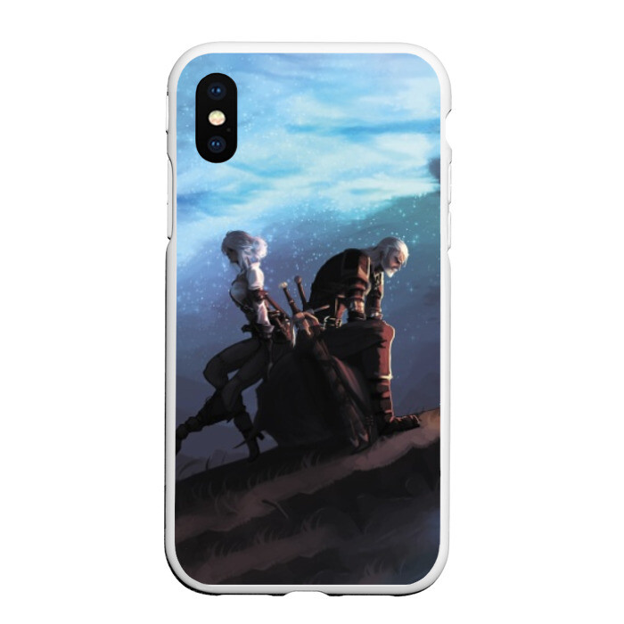 Чехол для iPhone XS Max матовый Цири И Геральд фото