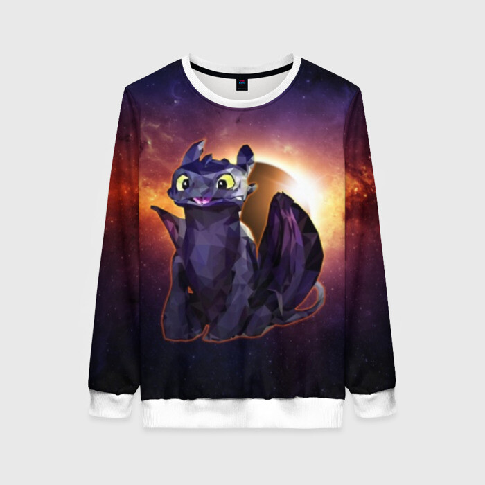 Женский свитшот 3D ночная фурия фото