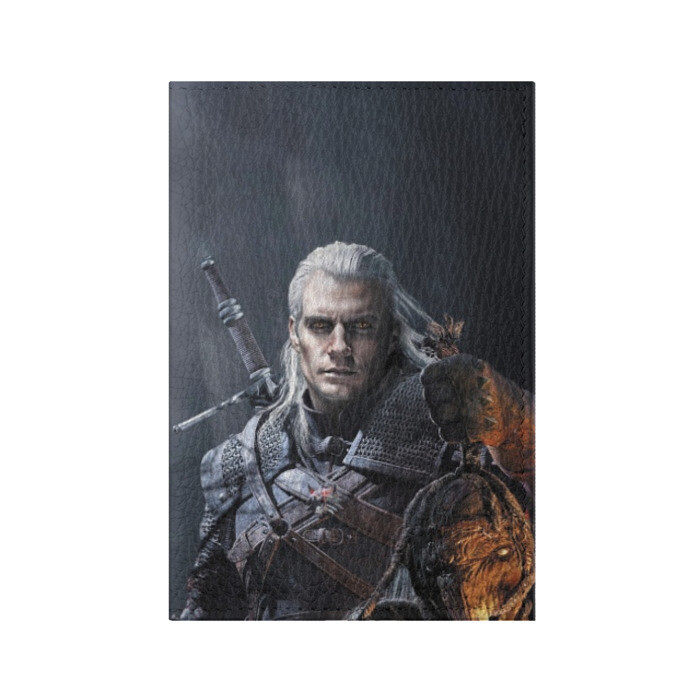 Обложка для паспорта матовая кожа Генри Ведьмак Сериал фото