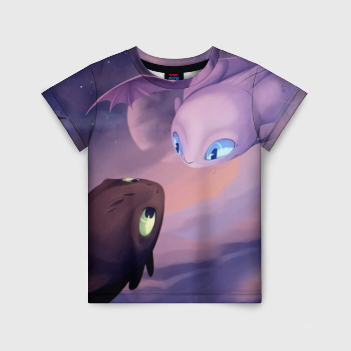 Детская футболка 3D Как приручить дракона фото