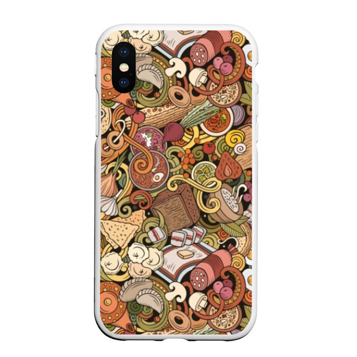 Чехол для iPhone XS Max матовый Русская еда фото