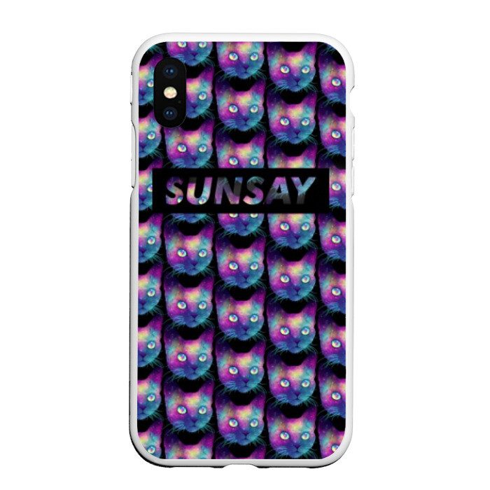 Чехол для iPhone XS Max матовый Cat Space фото