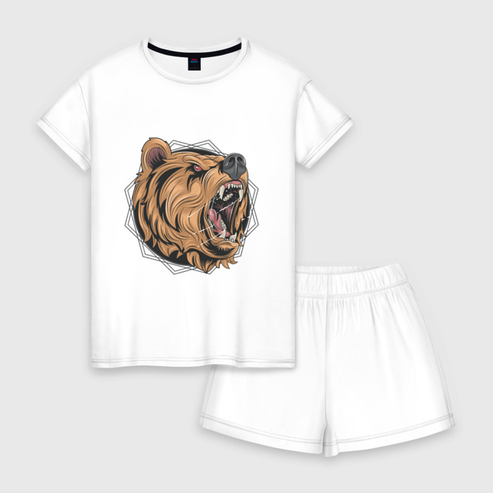 Женская пижама с шортиками хлопок Angry bear фото