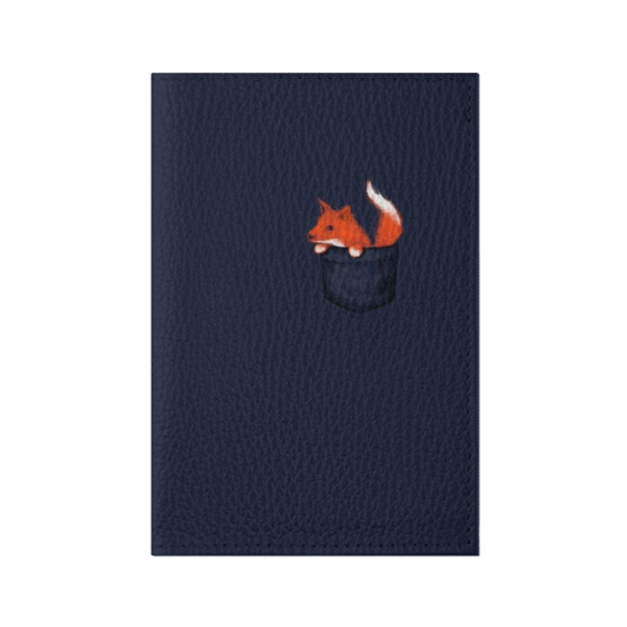 Обложка для паспорта матовая кожа Лисенок в Кармашке фото