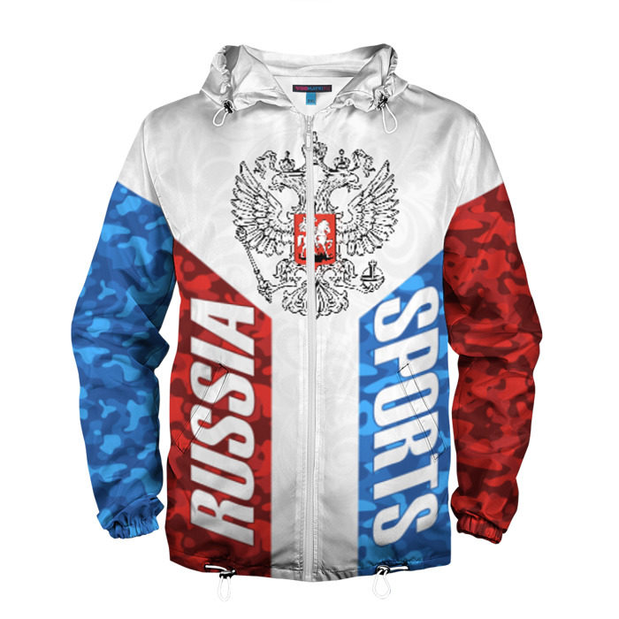 Мужская ветровка 3D Russia Sports фото