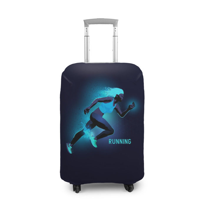 Чехол для чемодана 3D RUNNING NEON  фото