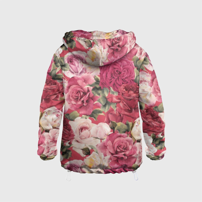 Детская ветровка 3D Акварель, розы фото