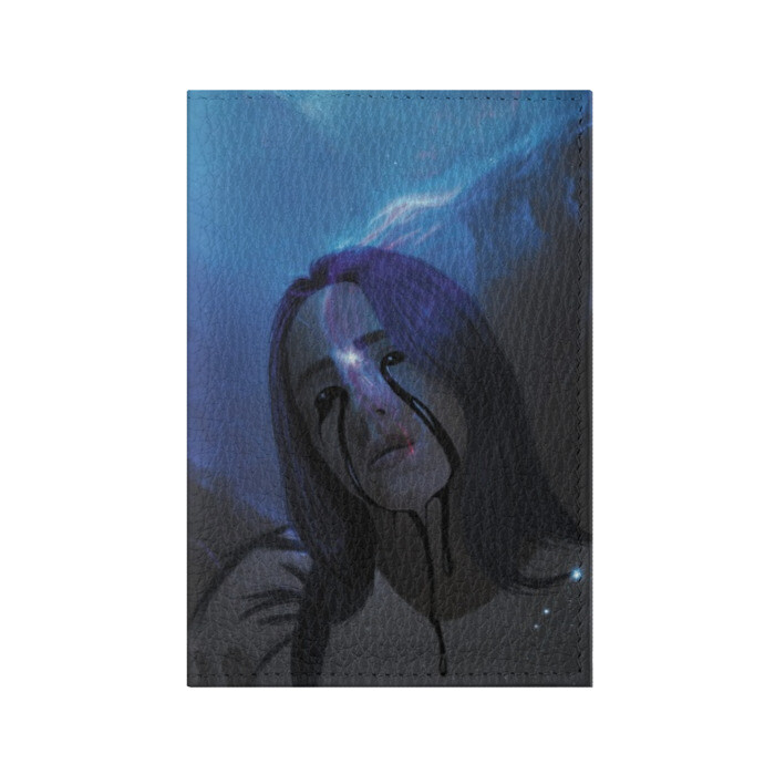 Обложка для паспорта матовая кожа Billie Eilish фото