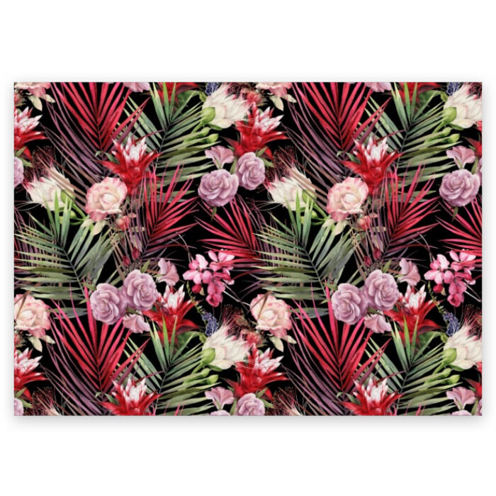 Поздравительная открытка Тропические цветы фото