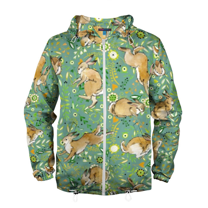 Мужская ветровка 3D Милые зайчата фото