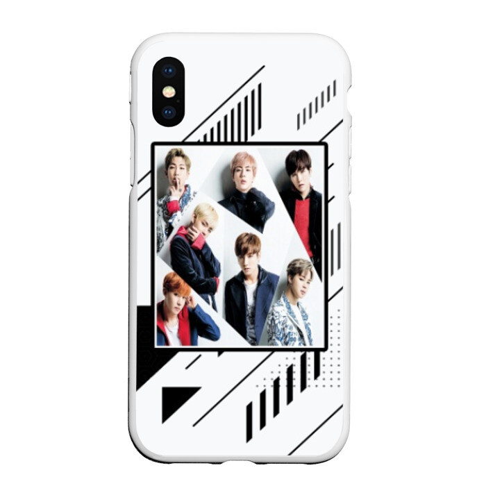 Чехол для iPhone XS Max матовый BTS фото