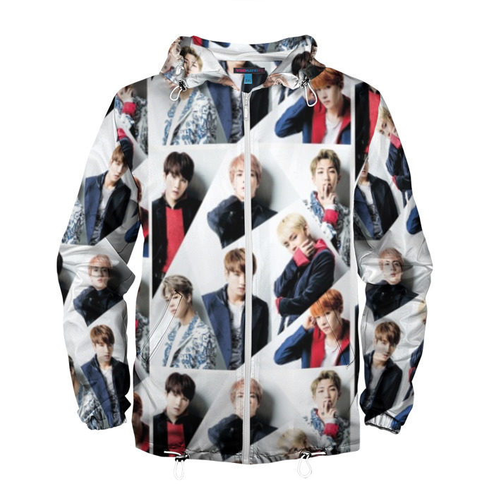 Мужская ветровка 3D BTS Collage фото