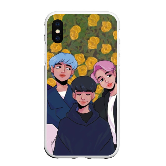 Чехол для iPhone XS Max матовый БТС фото