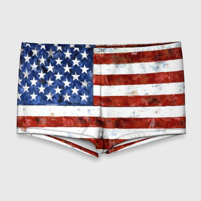 Мужские купальные плавки 3D США ФЛАГ фото