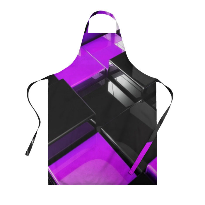 Фартук 3D Неоновые кубы фото