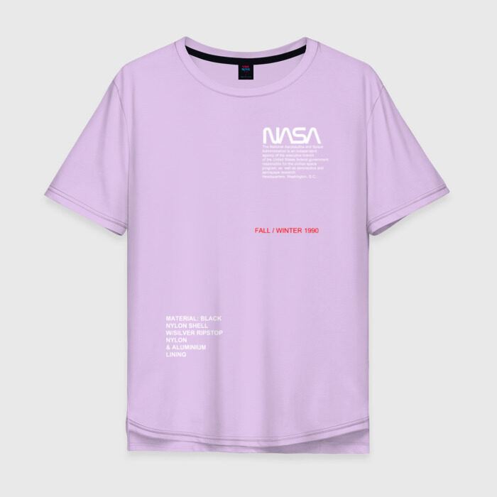 Мужская футболка хлопок Oversize NASA фото
