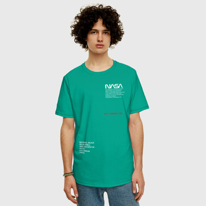 Мужская футболка хлопок Oversize NASA фото