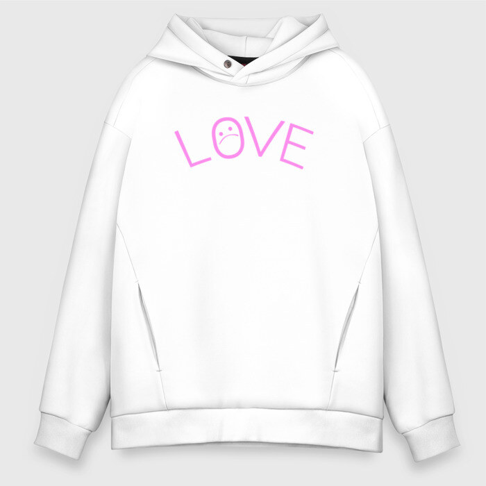 Мужское худи Oversize хлопок LIL PEEP LOVE фото