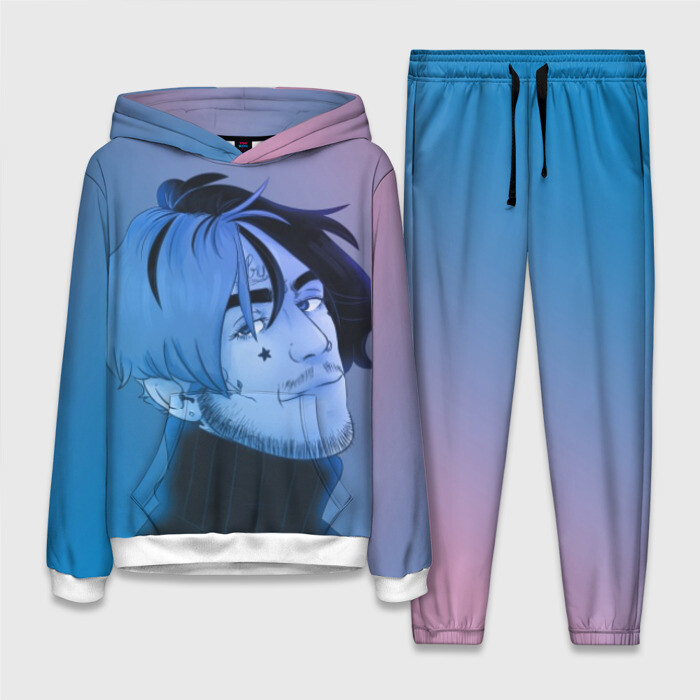 Женский костюм 3D (с толстовкой) Lil Peep Colors фото