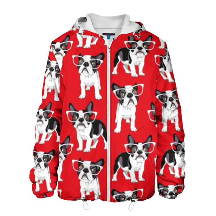 Мужская куртка 3D Французские бульдоги фото