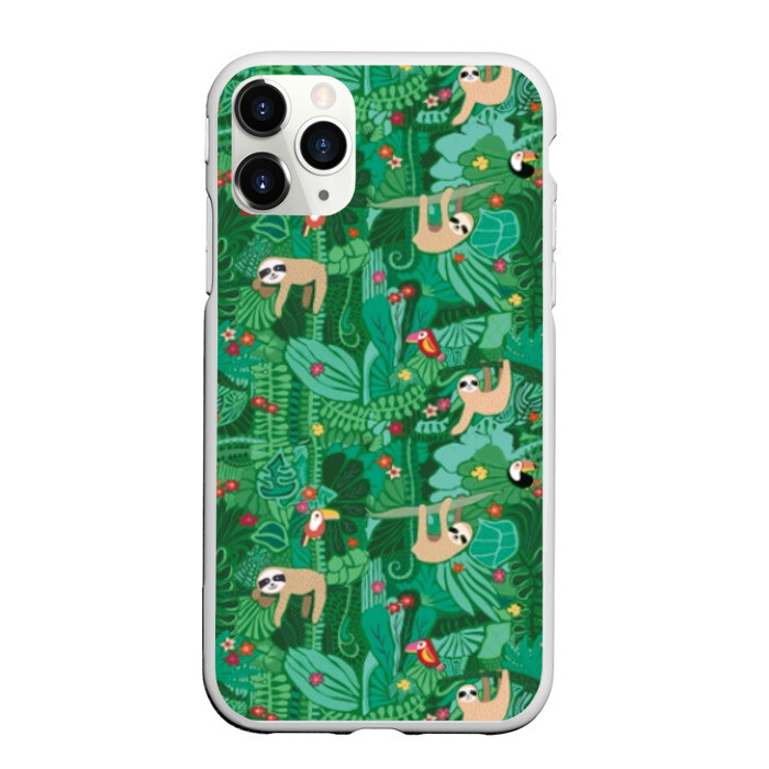 Чехол для iPhone 11 Pro матовый Ленивцы фото