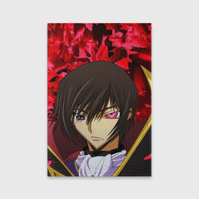 Обложка для паспорта матовая кожа Code Geass (Лелуш Ламперуж). фото