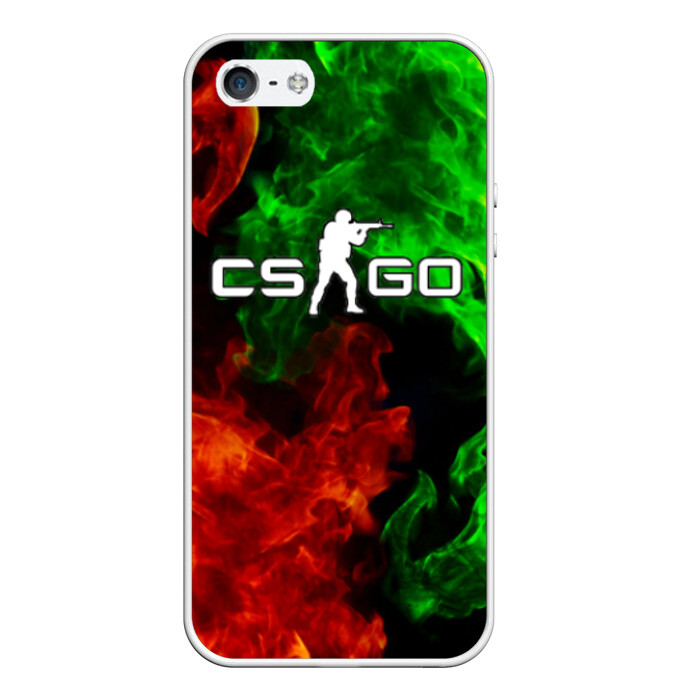 Чехол для iPhone 5/5S матовый CSGO TOXIC FLAME фото