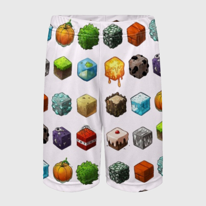 Детские спортивные шорты 3D Minecraft фото