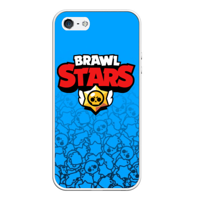 Чехол для iPhone 5/5S матовый BRAWL STARS фото