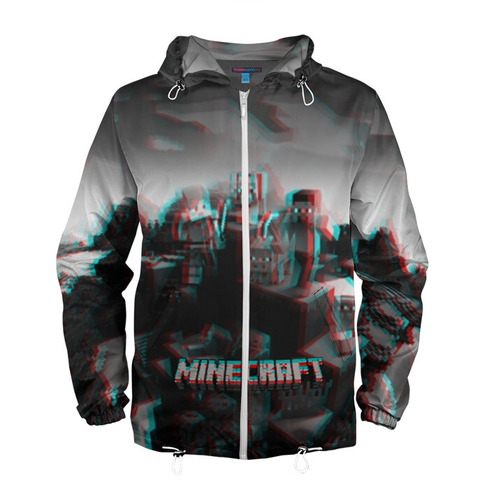 Мужская ветровка 3D MINECRAFT GLITCH фото
