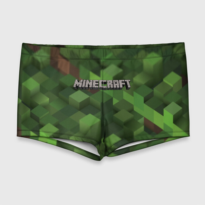 Мужские купальные плавки 3D MINECRAFT фото
