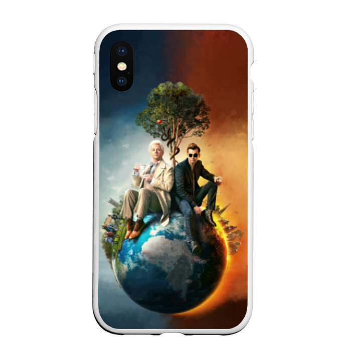 Чехол для iPhone XS Max матовый Good Omens фото