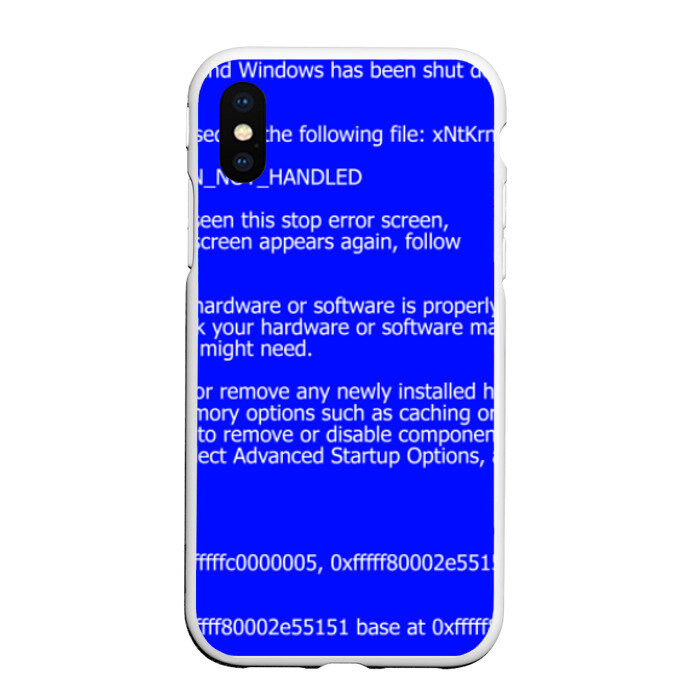 Чехол для iPhone XS Max матовый СИНИЙ ЭКРАН СМЕРТИ фото