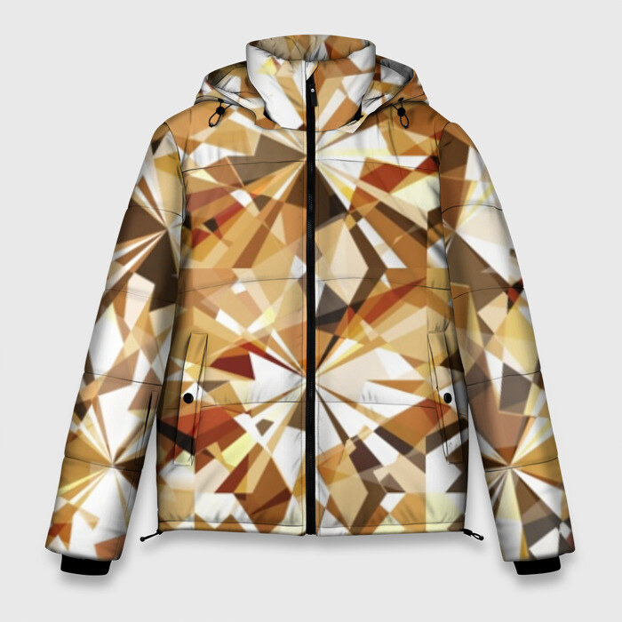 Мужская зимняя куртка 3D Желтые бриллианты фото