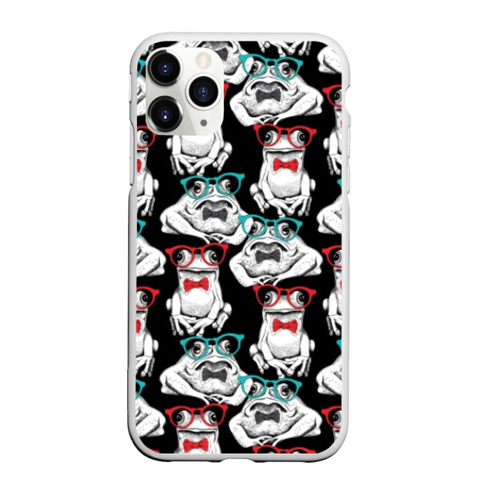 Чехол для iPhone 11 Pro матовый Лягушки в очках фото
