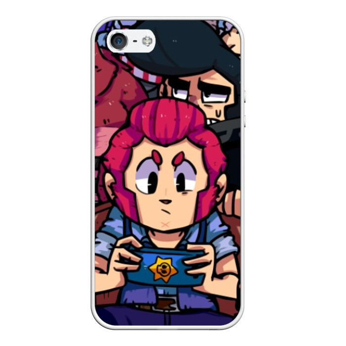 Чехол для iPhone 5/5S матовый BRAWL STARS фото