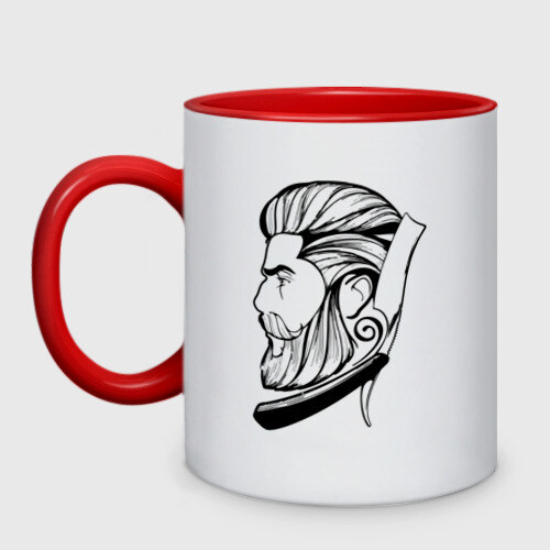 Кружка двухцветная Барбер фото