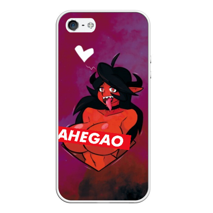 Чехол для iPhone 5/5S матовый Demon Ahegao фото