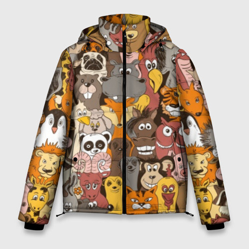 Мужская зимняя куртка 3D Прикольные зверушки фото