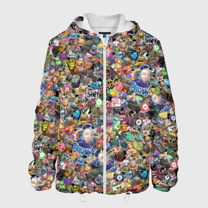 Мужская куртка 3D Стикеры Кс Го фото