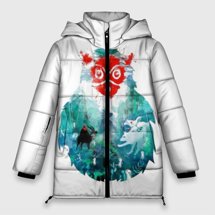 Женская зимняя куртка 3D Princess Mononoke фото