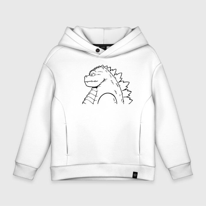 Детское худи Oversize хлопок Годзилла фото
