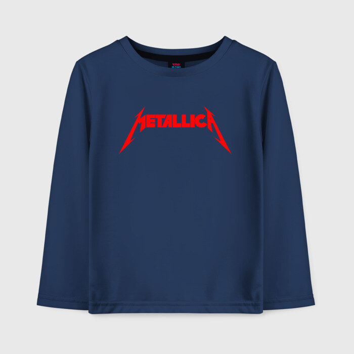 Детский лонгслив хлопок METALLICA RED LOGO фото