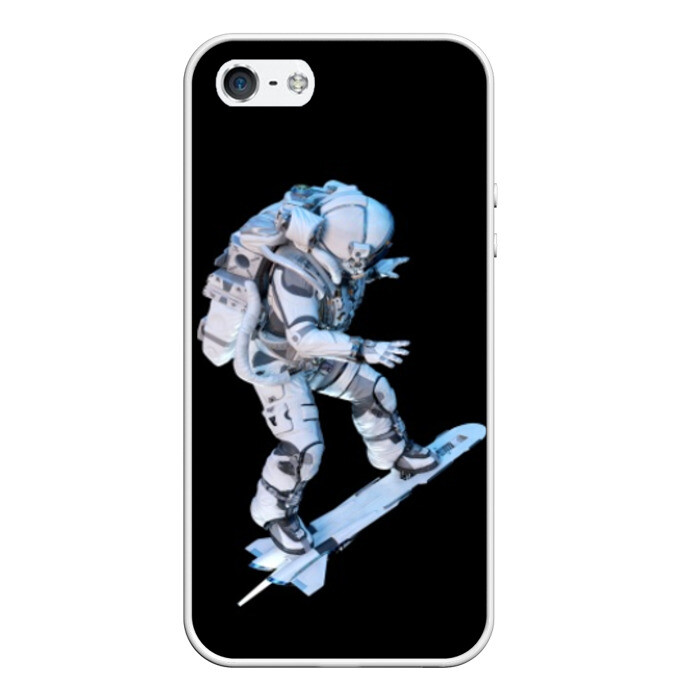 Чехол для iPhone 5/5S матовый Космонавт фото