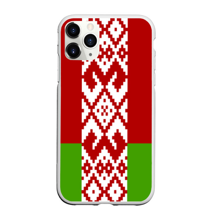 Чехол для iPhone 11 Pro матовый Беларусь Флаг фото