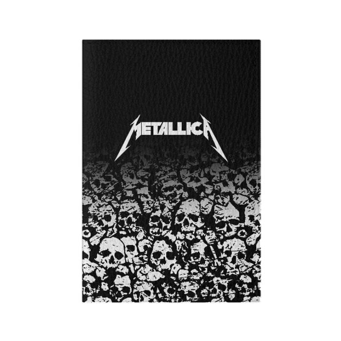 Обложка для паспорта матовая кожа METALLICA (НА СПИНЕ) фото