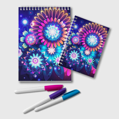 Блокнот Неоновые Цветы фото