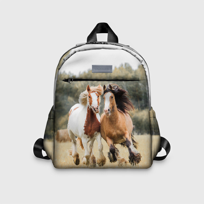 Детский рюкзак 3D Лошади фото