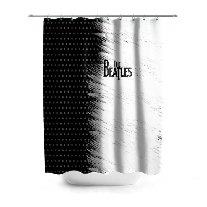 Штора 3D для ванной The Beatles (3) фото