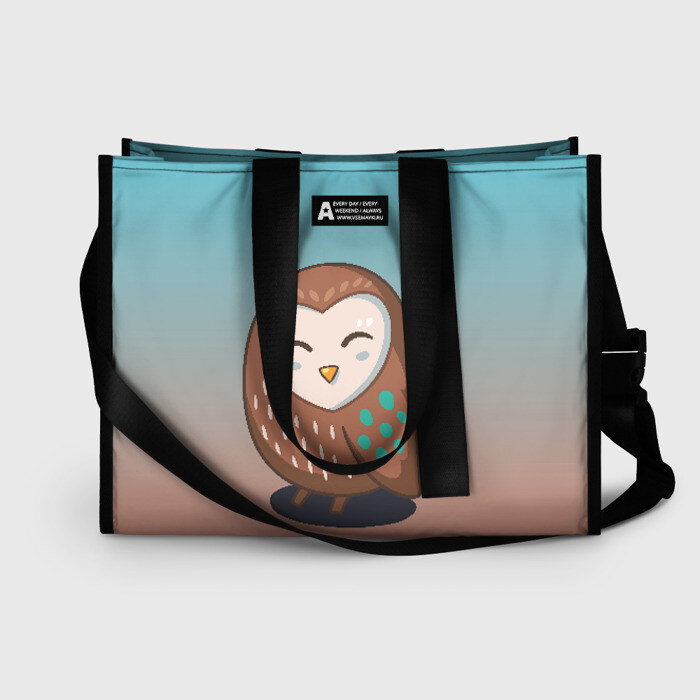 Сумка-шоппер 3D Совушка фото